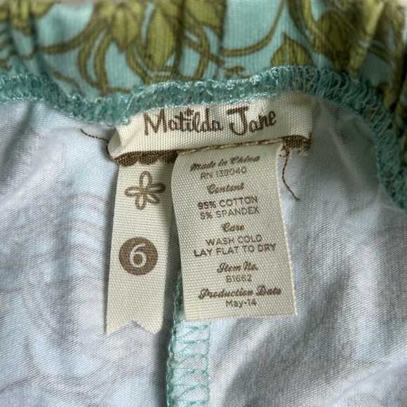 Matilda Jane Box Canyon Big Ruffles Pant Green Blue Girls 6 - Picture 3 of 4